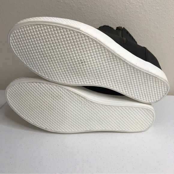 CCOCCI Taylor Hidden Wedge Bootie Sneaker Tassel Zip Black Women Size 9 - Picture 11 of 15